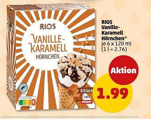 RIOS Vanille-Karamell Hörnchen, 6 x 120 ml