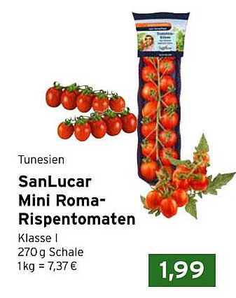 SanLucar Mini Roma-Rispentomaten 270 g