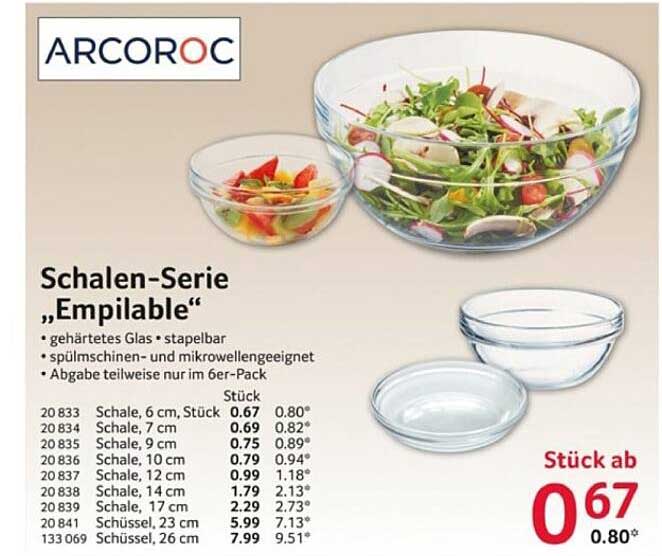 Schalen-Serie „Empilable“ von Arcoroc