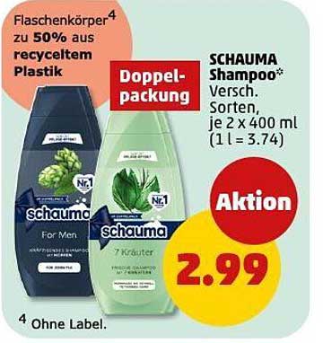SCHAUMA Shampoo Doppelpackung 2 x 400 ml