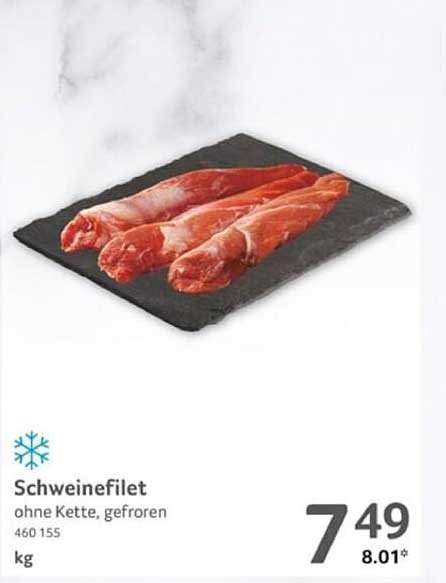 Schweinefilet ohne Kette, gefroren