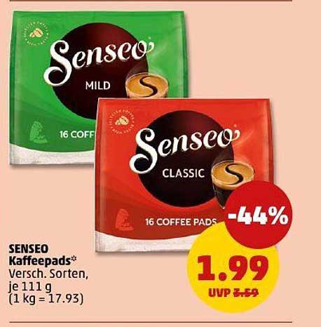 SENSEO Kaffeepads in verschiedenen Sorten