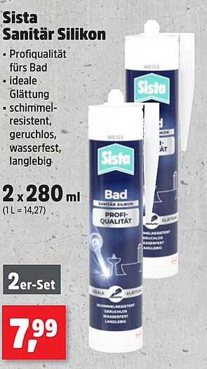 Sista Sanitär Silikon 2er-Set