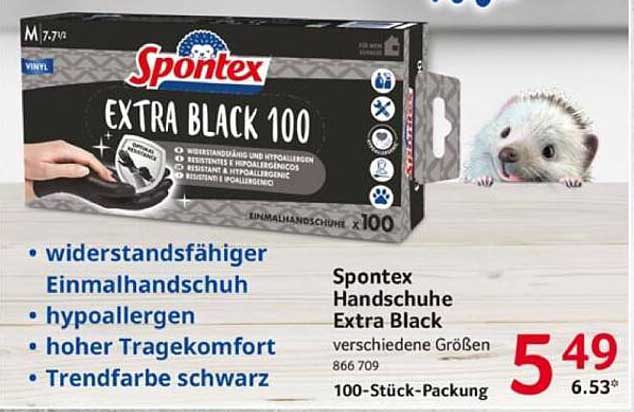 Spontex Handschuhe Extra Black