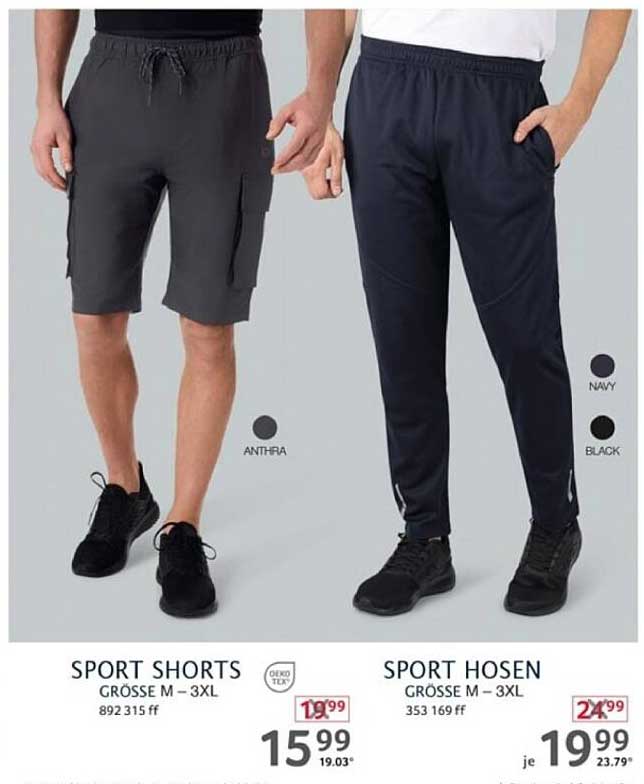 Sport Shorts und Sport Hosen – Große M – 3XL