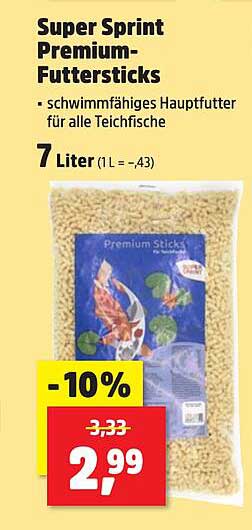 Super Sprint Premium-Futtersticks 7 Liter