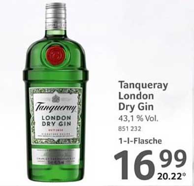 Tanqueray London Dry Gin 1-Liter-Flasche