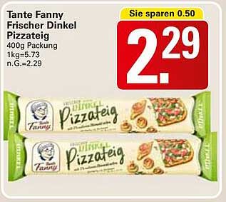 Tante Fanny Frischer Dinkel Pizzateig 400g
