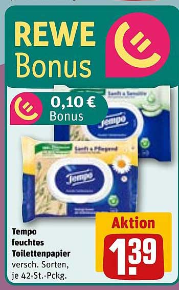 Tempo feuchtes Toilettenpapier - Aktionspreis!