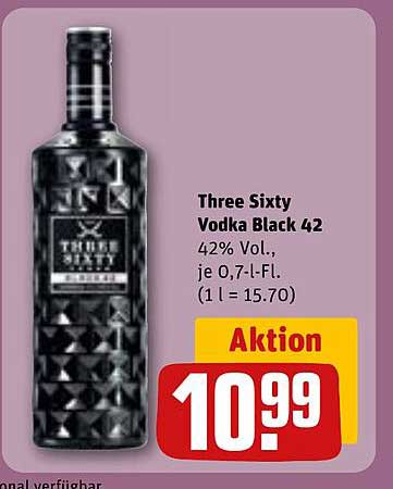 Three Sixty Vodka Black 42, 0,7l