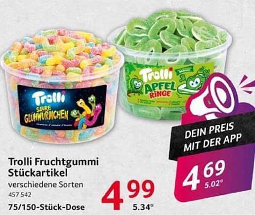 Trolli Fruchtgummi Stückartikel verschiedene Sorten