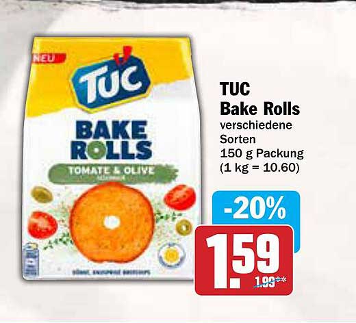 TUC Bake Rolls verschiedene Sorten 150 g Packung