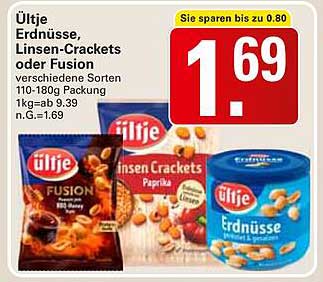 Ültje Erdnüsse, Linsen-Crackers oder Fusion