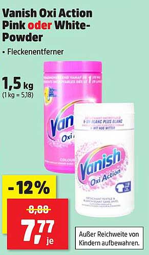 Vanish Oxi Action Pink oder White-Powder - Fleckenentferner