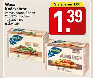 Wasa Knäckebrot verschiedene Sorten 200-275g