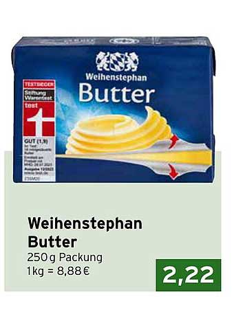 Weihenstephan Butter 250 g Packung