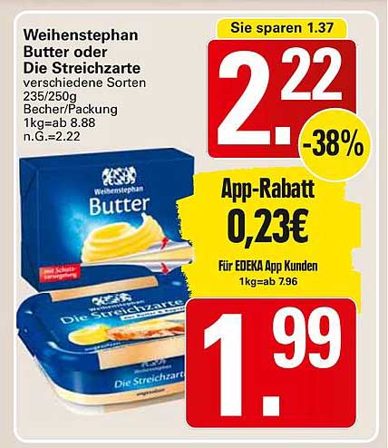 Weihenstephan Butter oder Die Streichzarte 235/250g