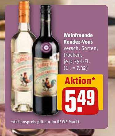 Weinfreunde Rendez-Vous verschiedene Sorten, trocken, je 0,75-l-Fl.