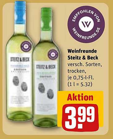 Weinfreunde Steitz & Beck - Verschiedene Sorten, trocken, je 0,75 l-Fl.