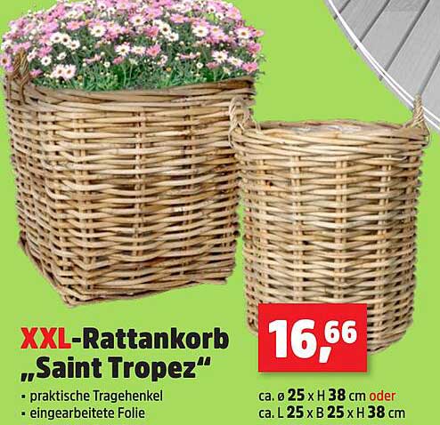 XXL-Rattankorb „Saint Tropez“