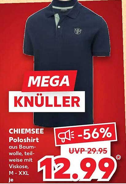 CHIEMSEE Poloshirt aus Baumwolle, teilweise mit Viskose, M - XXL je