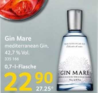 Gin Mare mediterranean Gin, 42,7 % Vol. 335 166 0,7-l-Flasche