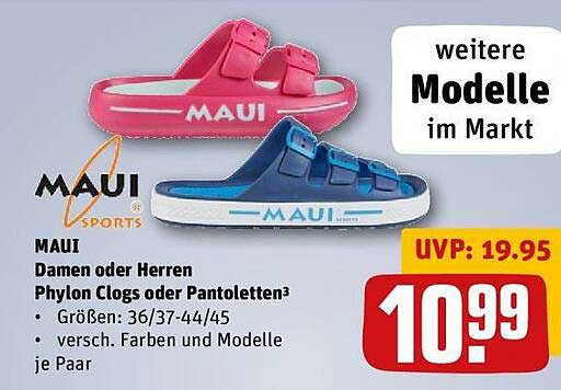 MAUI Damen oder Herren Phylon Clogs oder Pantoletten³