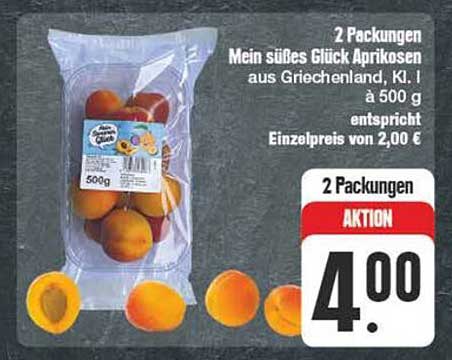 2 Packungen Mein süßes Glück Aprikosen aus Griechenland, 500 g
