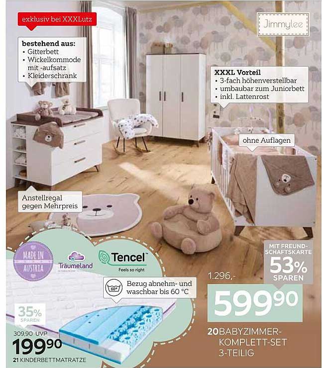 20 BABYZIMMER-KOMPLETT-SET 3-TEILIG