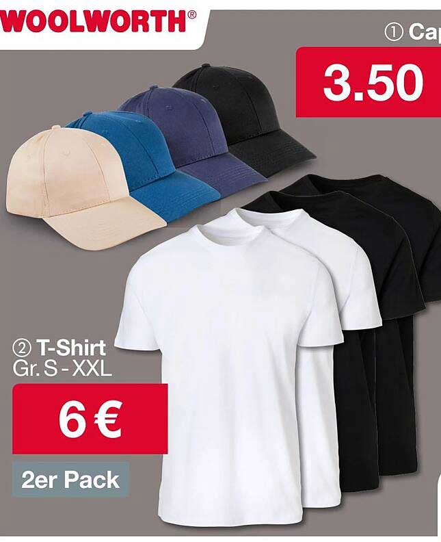 2er Pack T-Shirts in verschiedenen Farben (Gr. S - XXL)