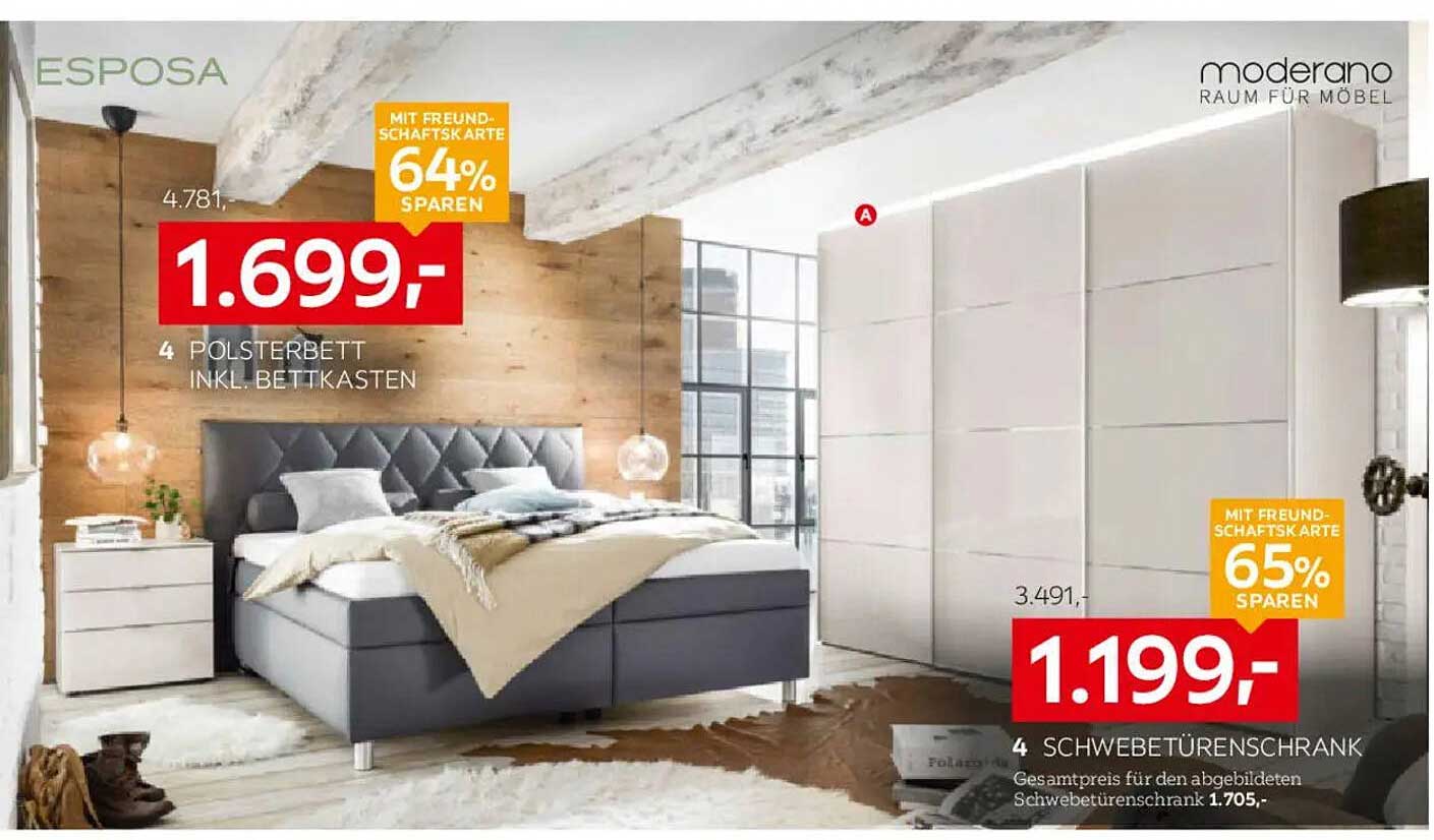 4 Polsterbett inkl. Bettkasten