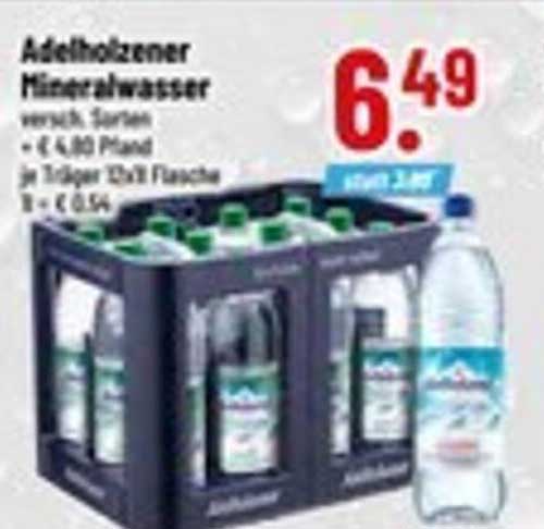Adelholzener Mineralwasser – verschiedene Sorten