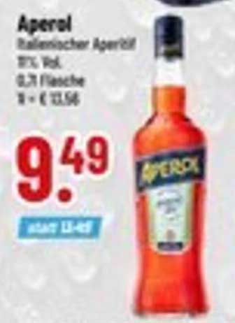Aperol Italienischer Aperitif 0,7l Flasche
