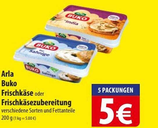 Arla Buko Frischkäse oder Frischkäsezubereitung, 200 g