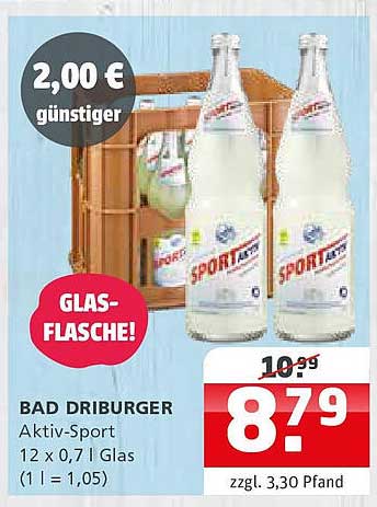 BAD DRIBURGER Aktiv-Sport 12 x 0,7 l Glas