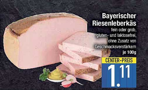 Bayerischer Riesenleberkäse fein oder grob – gluten- und laktosefrei