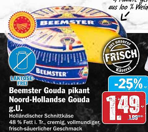 Beemster Gouda pikant - Nord-Hollandese Gouda g.U.