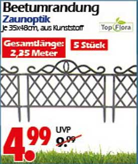 Beetumrandung Zaunoptik – Top Flora