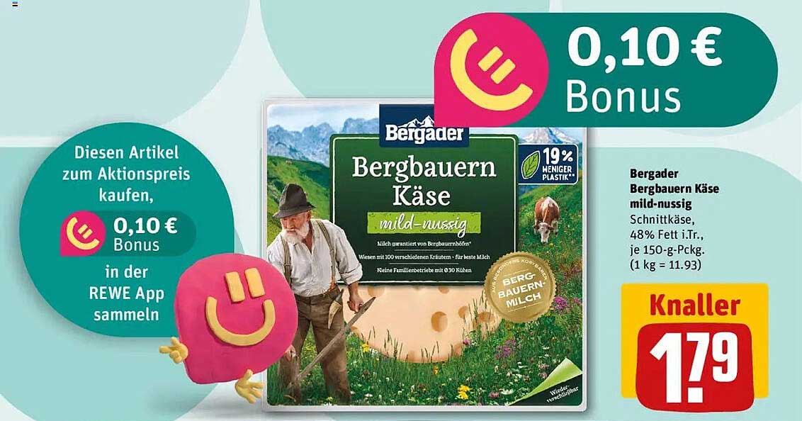 Bergader Bergbauern Käse mild-nussig