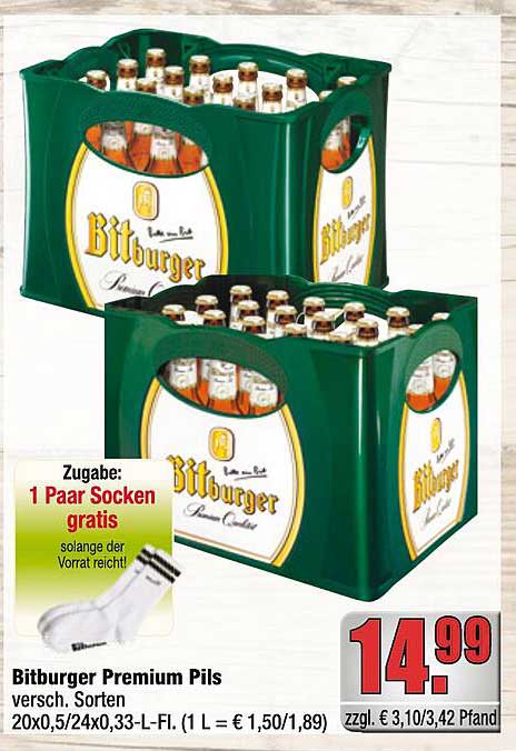 Bitburger Premium Pils - 20er Kasten