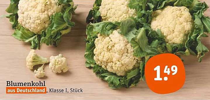 Blumenkohl aus Deutschland, Klasse I, Stück