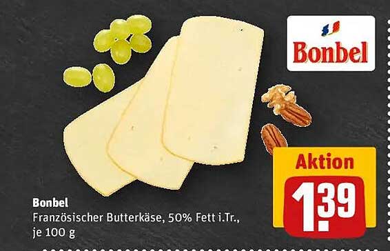 Bonbel Französischer Butterkäse, 50% Fett i.Tr., je 100 g