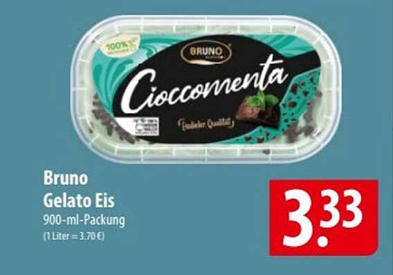 Bruno Gelato Eis Cioccomenta 900-ml-Packung