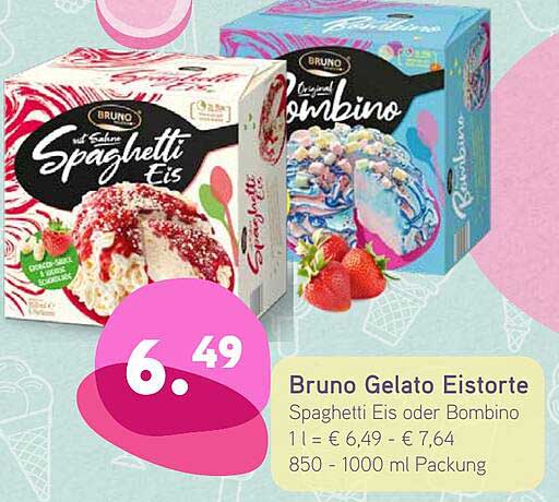 Bruno Gelato Eisdorte - Spaghetti Eis oder Bombino