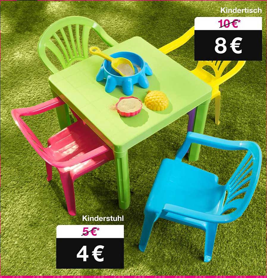 Bunter Kindertisch mit Stühlen – Ideal für kreative Spielstunden!