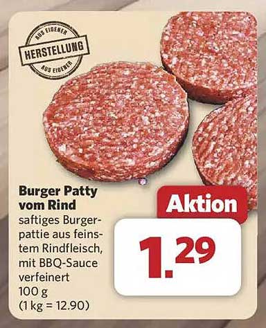 Burger Patty vom Rind