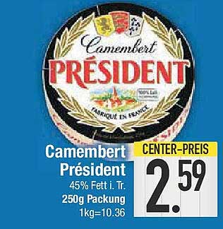 Camembert Président 250g - Ein Genuss aus Frankreich
