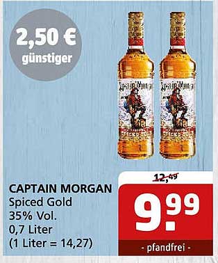 Captain Morgan Spiced Gold 0,7 Liter