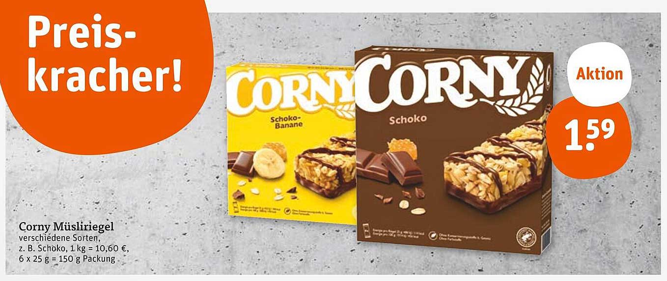 Corny Müsliriegel verschiedene Sorten