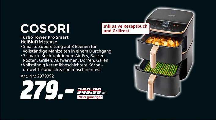 COSORI Turbo Tower Pro Smart Heißluftfritteuse